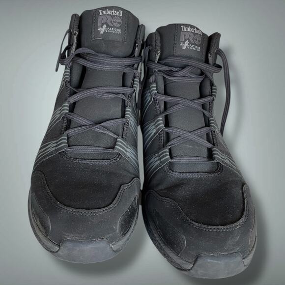 Men's Work Boots TIMBERLAND Power Drive Pro Soft Toe Anti-Fatigue MaxTrax EUC - Picture 2 of 12